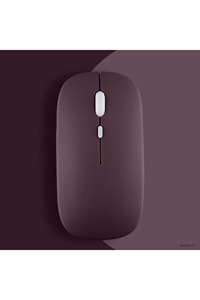 Sneezy Şarj Edilebilir Sessiz Mouse Bluetooth + 2.4Hz Wifi Kablosuz Mouse Far...