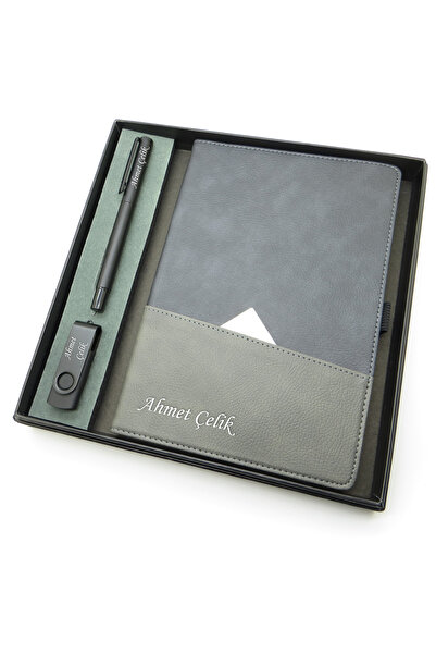 Signator ® Codex | N186 Kişiye Özel Defterli Set - İsme Özel Siyah Kalem + İs...