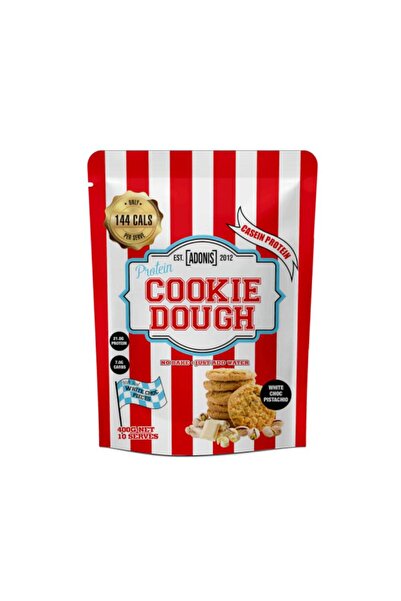 Adonis Gear عجينة كوكيز البروتين، شوكولاتة بيضاء بالفستق، 400 غرام، بروتين: 2...