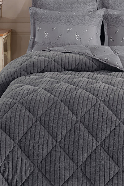 Otelonia Striped Jakarlı Wellsoft Tek Kişilik Uyku Seti Lastikli Çarşaflı 3 Parça