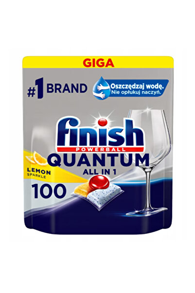 Finish Quantum All in One Lemon dishwasher detergent, 100 tablets