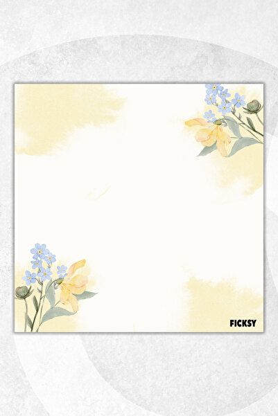 Ficksy Flower Memo Pad - 9*9 cm Size - 50 Sheets - Notepad - Memopad - Note Paper - to Do List - Notebook