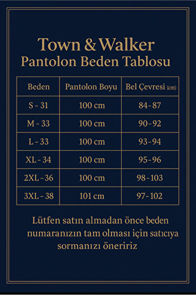 town walker Erkek Kışlık Gabardin Klasik Kesim İpli Kumaş Pantolon