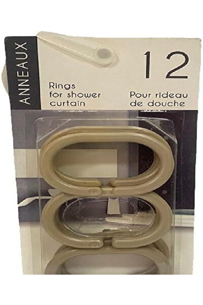 Ebreez حلقات ستارة الحمام Anneaux ARV-35505، مجموعة إكسسوارات حمام من 12 قطعة