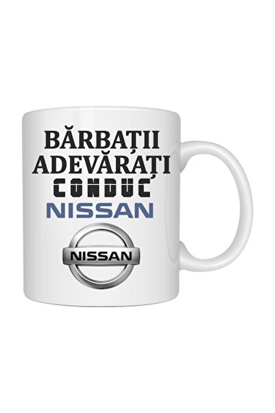 T&M Personalizare Cană personalizată „Real Men Drive NISSAN”, Auto, 330ml, Albă