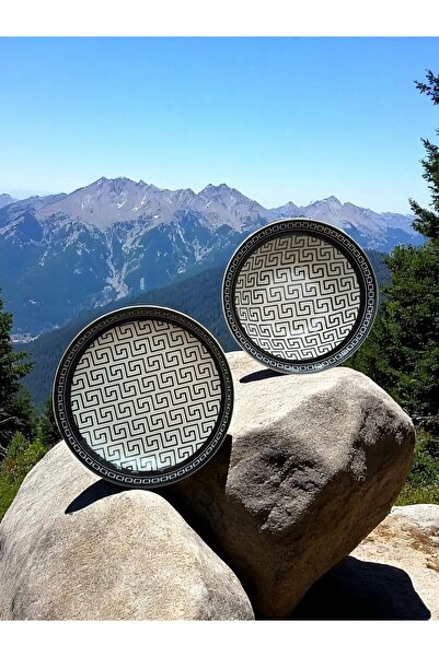 OEM Black ceramic dinnerware set with pattern