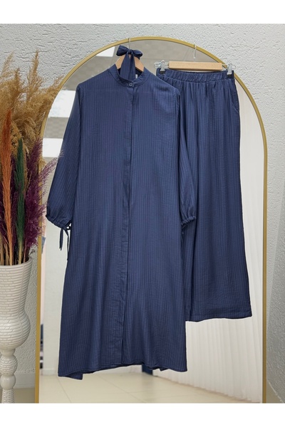 BENAHOLL Σετ μακρύ παντελόνι με κρυφό κορδόνι στον αστράγαλο Halona-EK592.3 Navy Blue