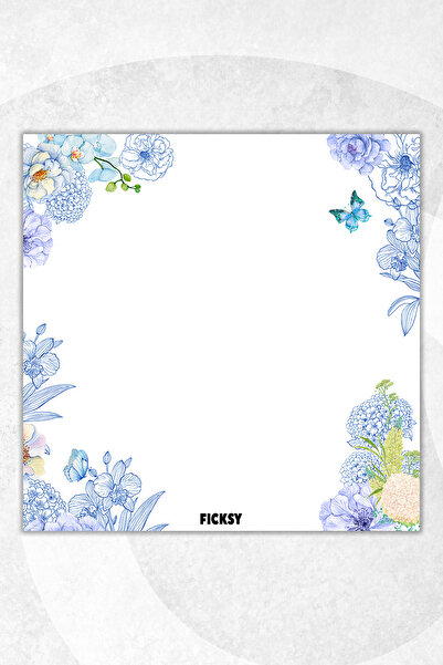 Ficksy Flower Memo Pad - 9*9 cm Size - 50 Sheets - Notepad - Memopad - Note Paper - to Do List - Notebook