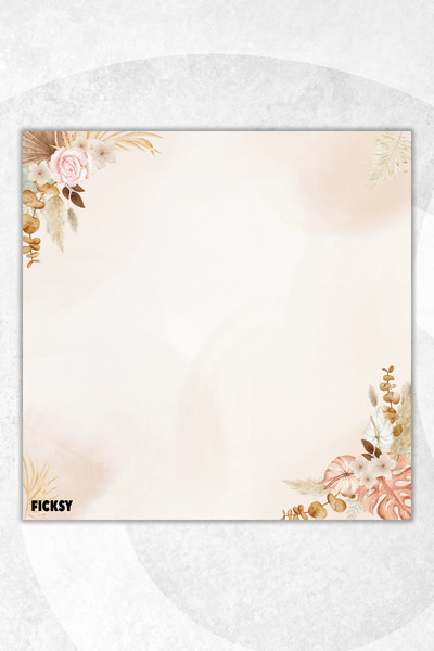 Ficksy Flower Memo Pad - 9*9 cm Size - 50 Sheets - Notepad - Memopad - Note Paper - to Do List - Notebook