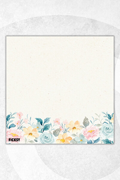 Ficksy Flower Memo Pad - 9*9 cm Size - 50 Sheets - Notepad - Memopad - Note Paper - to Do List - Notebook