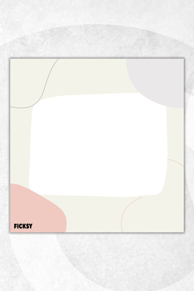 Ficksy مفكرة - مقاس 9*9 سم - 50 ورقة - مفكرة - مذكرة - ورق ملاحظات - قائمة المهام - دفتر ملاحظات