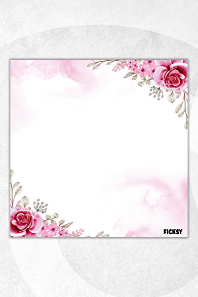Ficksy Flower Memo Pad - 9*9 cm Size - 50 Sheets - Notepad - Memopad - Note Paper - to Do List - Notebook
