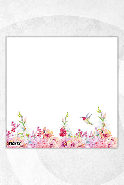 Ficksy Flower Memo Pad - 9*9 cm Size - 50 Sheets - Notepad - Memopad - Note Paper - to Do List - Notebook