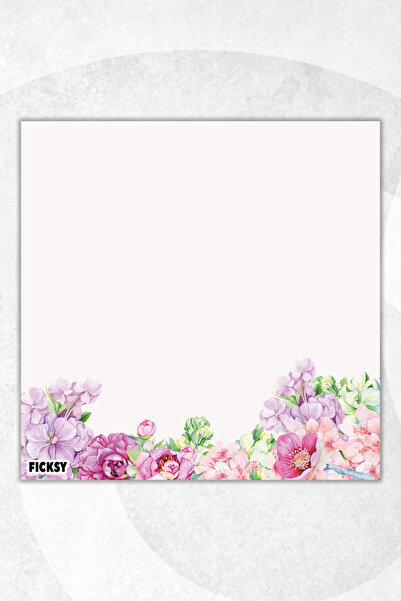 Ficksy Flower Memo Pad - 9*9 cm Size - 50 Sheets - Notepad - Memopad - Note Paper - to Do List - Notebook