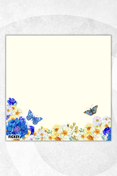 Ficksy Flower Memo Pad - 9*9 cm Size - 50 Sheets - Notepad - Memopad - Note Paper - to Do List - Notebook