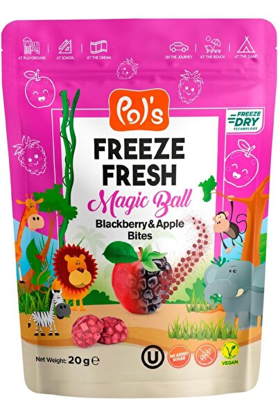 Pol's Freeze Fresh Magic Ball Freeze-Dried Blackberry & Apple Bites, 20g