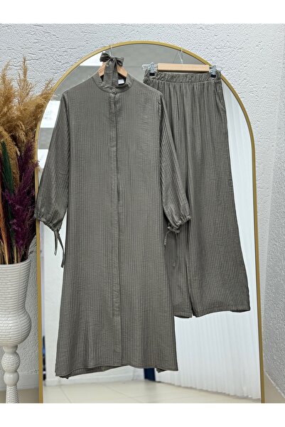 BENAHOLL Σετ μακρύ παντελόνι με κρυφό κορδόνι στον αστράγαλο Halona-EK592.3 Χακί