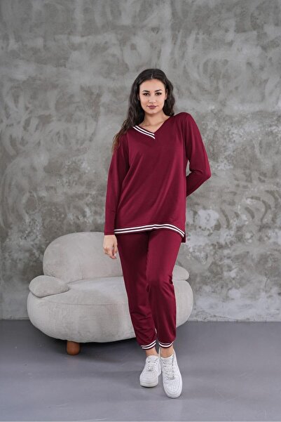 AGORATEKSTİL Set de îmbrăcăminte pentru femei din țesătură de cristal, cu dun...