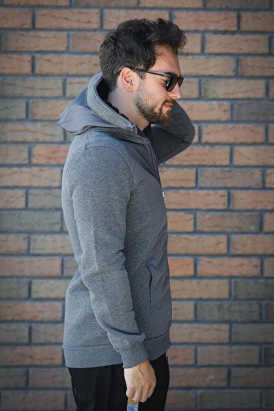 Oksit Fokt Three Thread Raised Detail Hidden Hooded Men's Sweatshirt