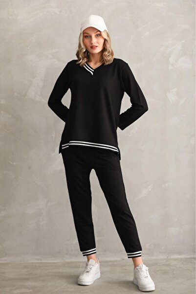 AGORATEKSTİL Set de îmbrăcăminte pentru femei din țesătură de cristal, cu dun...