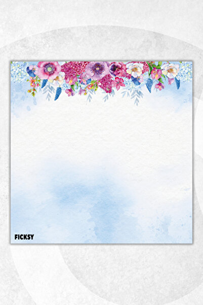 Ficksy Flower Memo Pad - 9*9 cm Size - 50 Sheets - Notepad - Memopad - Note Paper - to Do List - Notebook