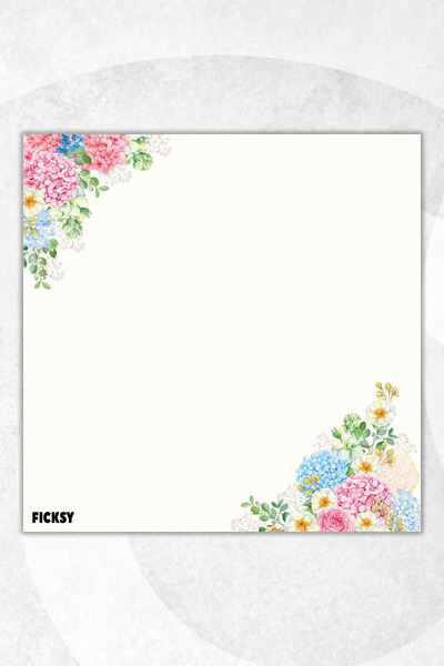 Ficksy Flower Memo Pad - 9*9 cm Size - 50 Sheets - Notepad - Memopad - Note Paper - to Do List - Notebook