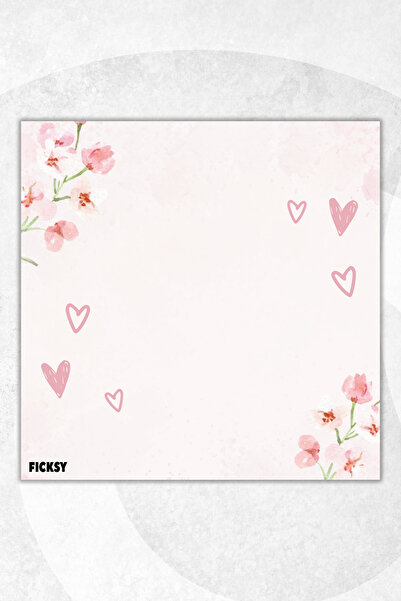 Ficksy Flower Memo Pad - 9*9 cm Size - 50 Sheets - Notepad - Memopad - Note Paper - to Do List - Notebook