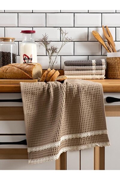 Karna Home Πετσέτα κουζίνας 40x60 εκ. Σετ 5 τεμαχίων Torshon Güpürlü Kopenaki