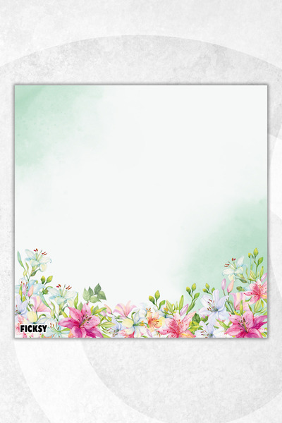 Ficksy Flower Memo Pad - 9*9 cm Size - 50 Sheets - Notepad - Memopad - Note Paper - to Do List - Notebook