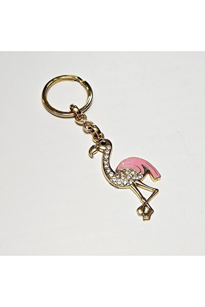 ÜNSA Anahtar إكسسوار حقيبة سلسلة المفاتيح سلسلة مفاتيح فلامينجو مرصعة بالأحجا...