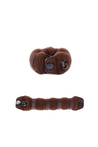 Bifull Coc de păr maro cu agrafe, umplutură de păr, diametru 18 cm -