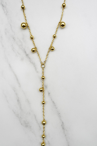 stainless steell Top Detaylı Y Kolye