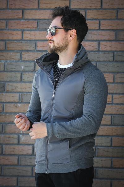 Oksit Fokt Three Thread Raised Detail Hidden Hooded Men's Sweatshirt