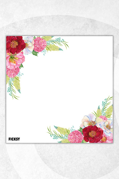 Ficksy Flower Memo Pad - 9*9 cm Size - 50 Sheets - Notepad - Memopad - Note Paper - to Do List - Notebook