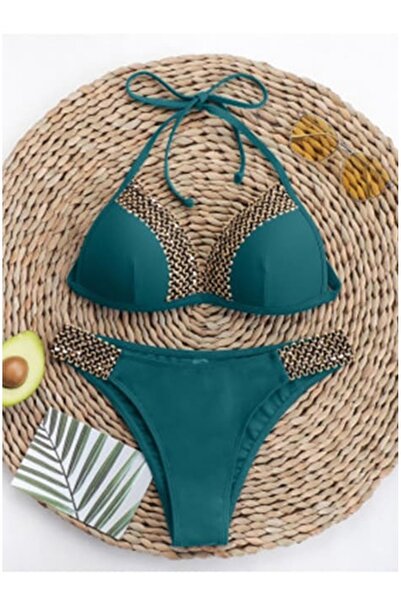 Mixbo Two-Piece Swimsuit, Green Vibes, S