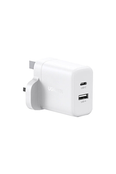 Ugreen Wall Charge USB-C and USB Ports 20W - White