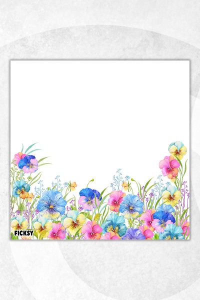 Ficksy Flower Memo Pad - 9*9 cm Size - 50 Sheets - Notepad - Memopad - Note Paper - to Do List - Notebook