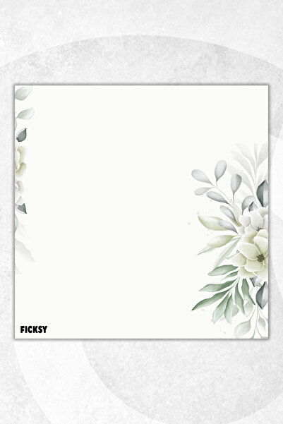 Ficksy مفكرة زهور - مقاس 9*9 سم - 50 ورقة - مفكرة - مذكرة - ورق ملاحظات - قائمة المهام - دفتر ملاحظات