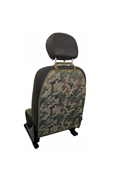 Metru Patrat Quilted Car Seat Back Protector, Army, Washable, Waterproof