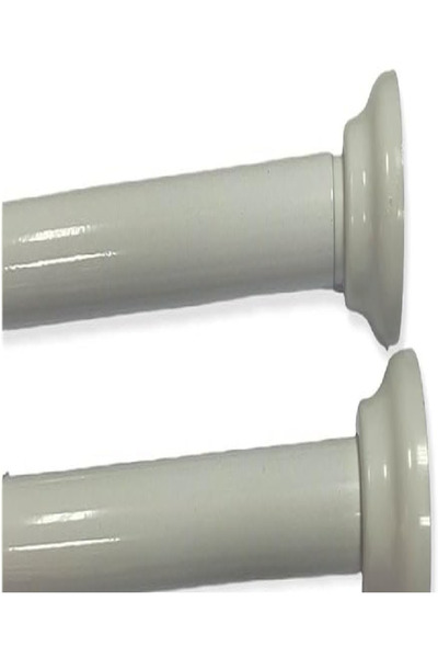 Ebreez LTR 04357 Adjustable Shower Curtain Rod, 75–215 cm, White Tension Rod