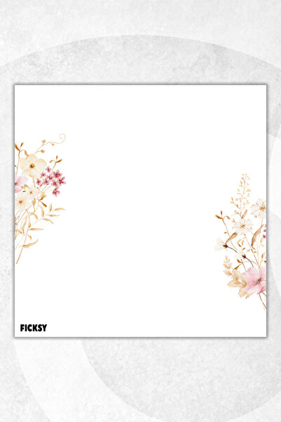Ficksy Flower Memo Pad - 9*9 cm Size - 50 Sheets - Notepad - Memopad - Note Paper - to Do List - Notebook