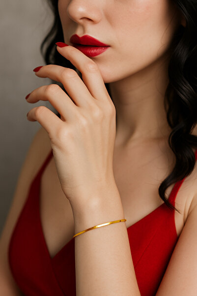 vogutima Ajda Bilezik - Çizgili Kibrit Ajda Model 22 Ayar Gerçek Altın Kaplam...