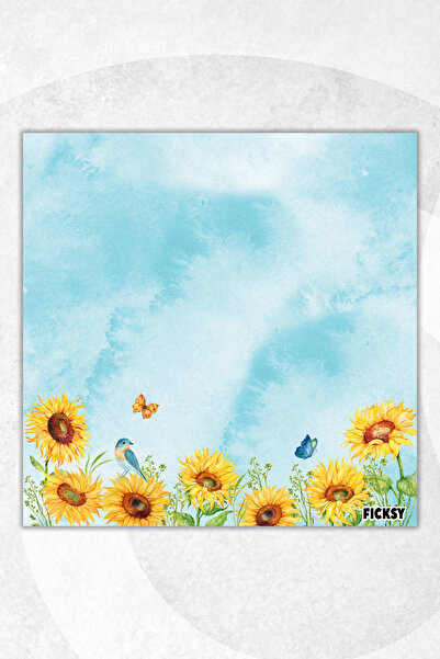 Ficksy Flower Memo Pad - 9*9 cm Size - 50 Sheets - Notepad - Memopad - Note Paper - to Do List - Notebook