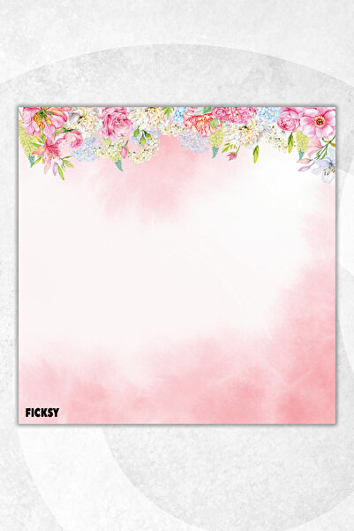 Ficksy Flower Memo Pad - 9*9 cm Size - 50 Sheets - Notepad - Memopad - Note Paper - to Do List - Notebook