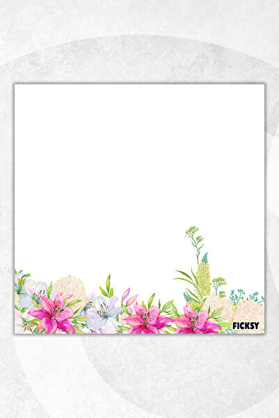 Ficksy Flower Memo Pad - 9*9 cm Size - 50 Sheets - Notepad - Memopad - Note Paper - to Do List - Notebook