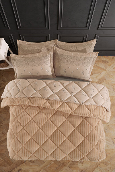 Otelonia Σετ κρεβατιού με ρίγες Jacquard Wellsoft μονό κρεβάτι με ελαστικά σεντόνια 3 τεμαχίων