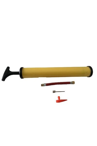 Vision Set 4 piese pentru umflarea bicicletelor, mingilor, obiectelor gonflabile, pompă metalică cu furtun flexibil, ac și