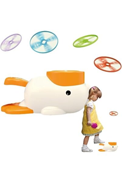 SKY TOUCH SKY-TOUCH Flying Disc Toy Rocket Launcher for Kids Ages 3-8, Duck Catch Game, Pop-up Frisbee Machine