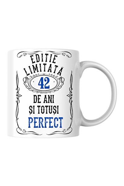 T&M Personalizare Cană personalizată - Ediție limitată „42 de ani și perfectă...
