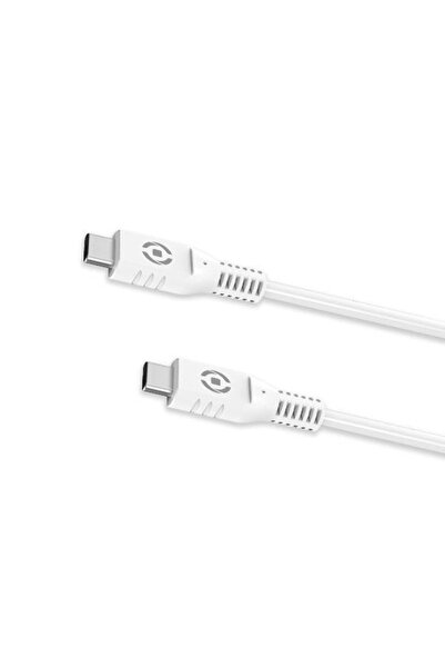 Celly كابل USB-C إلى USB-C PD بقدرة 60 وات باللون الأبيض
